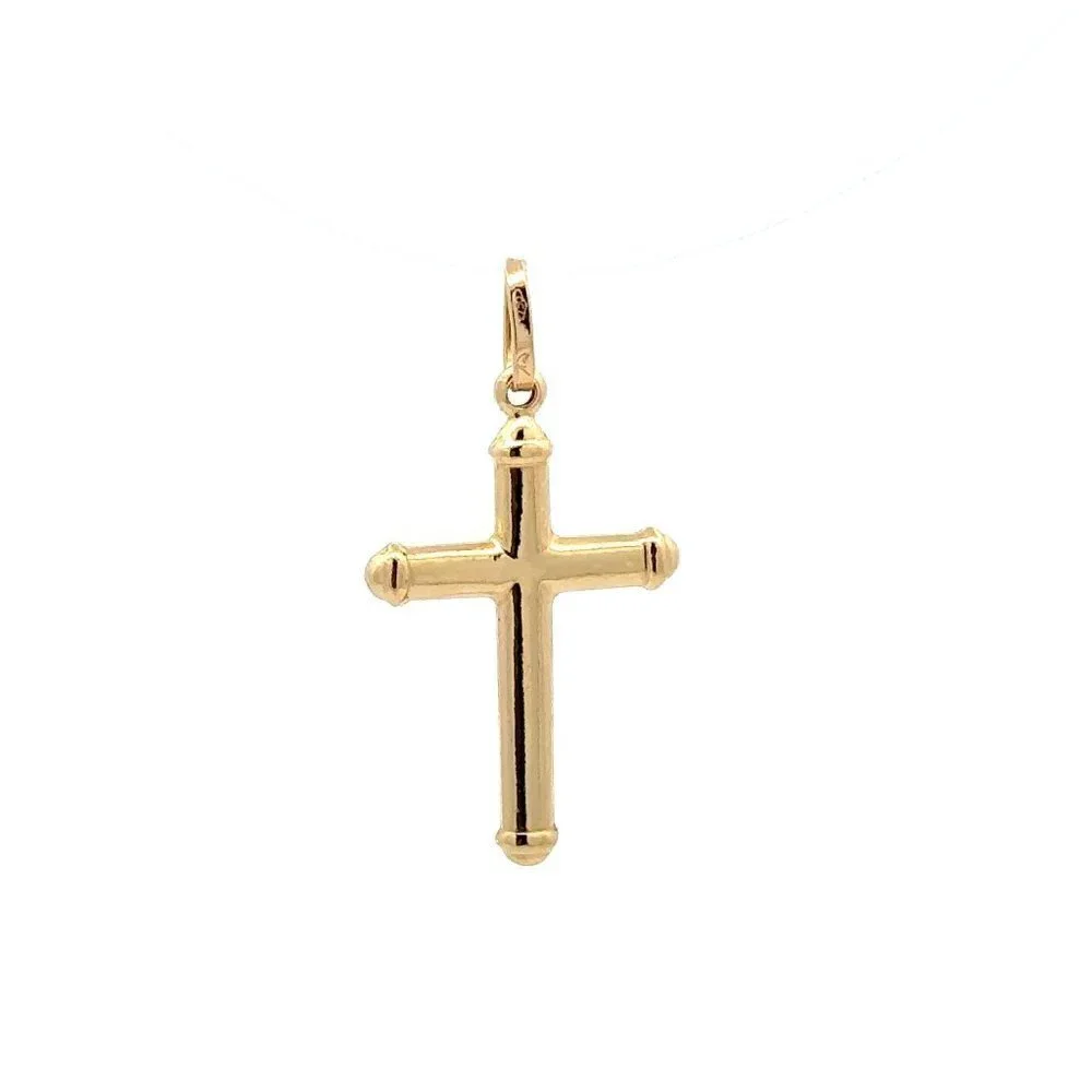 18K Gold Pendant Cross Jesus Christ Religious - Picture 3 of 9
